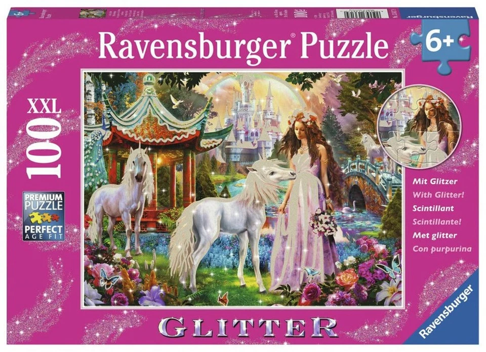 Ravensburger Unicorn World with Glitter! 100 piece Puzzle - image 1 of 1