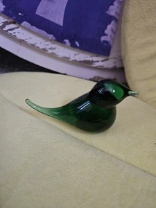 🐞Vintage Green Glass Bird Paperweight🐞 - Picture 1 of 9