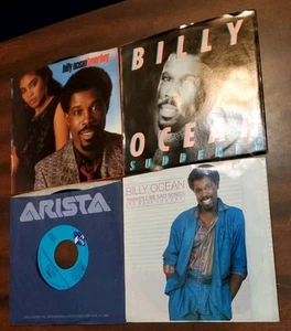 Lot of 4 Billy Ocean 45 RPM singles "Loverboy" "Suddenly " "Caribbean Queen" + 1 - Picture 1 of 16
