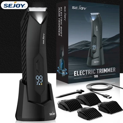 SEJOY Ball Trimmer for Men Manscape Pubic Hair Waterproof Electric Groin Body Shaver