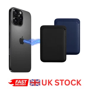 Leather MagSafe Card Wallet Holder For iPhone 16 15 14 13 12 Pro Max | FAST UK - Picture 1 of 5