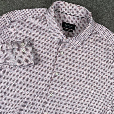 Bugatchi Shirt Mens 2XL Air Blue OoohCotton Tech 8 Way Stretch Long Sleeve - Image 1 of 4