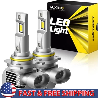 AUXITO 9012 HIR2 LED Headlight Bulbs Conversion Kit High Low Beam White CANBUS - Image 1 of 4