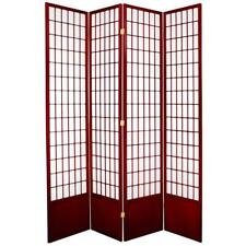 Oriental Furniture Room Dividers 1"X84"X68" Rosewood Panel Room Divider Cotton