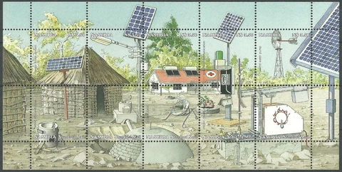 Namibia - Renewable Energy Sources Small Sheet Mint 2001 Mi. 1041-1050 Cover