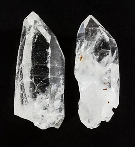 Clear Quartz Crystal Lemurian Points Crystals Colombia 2 pcs. 47-49mm H1363 - Picture 1 of 17