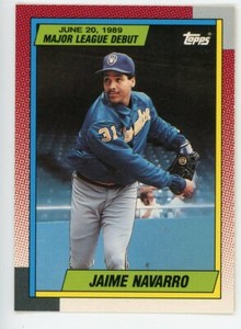 1989 TOPPS MAJOR LEAGUE DEBUT #87 - JAIME NAVARRO - MILWAUKEE BREWERS