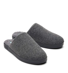 TOMS Mens Slip On Harbor Smoke Grey Mens Slippers Size 10.5 New With Box - Picture 1 of 5