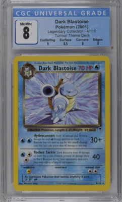 Dark Blastoise | 4/110 | Rare | Legendary Collection | CGC 8 NM/M | Pokemon TCG - Image 1 of 2
