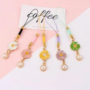 Strap Bag Pendant Mobile Phone Straps Lanyards Key Hang Rope Daisy Flower - Zdjęcie 1 z 12
