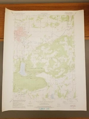 Винтажная четырехугольная карта топографической геологической службы Геологической службы США 1975 г. Baraboo, Висконсин - Изображение 1 из 4