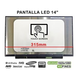 PANTALLA LED TÁCTIL DE 14" PARA PORTÁTIL NV140FHM-T01 40 PIN IPS DISPLAY