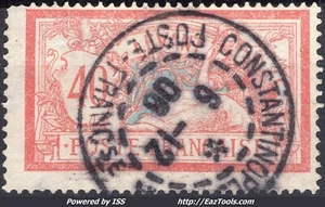 LEVANT N° 19 AVEC CAD DE CONSTANTINOPLE PÉRA POSTE FRANCAISE DU 06/12/1908 - Picture 1 of 2