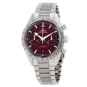 Omega Speedmaster Chronograph Hand Wind Burgundy Dial Men's Watch - Picture 1 of 3
