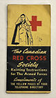 Rare instructions de tricot de la Société canadienne de la Croix-Rouge armée forcée (Seconde Guerre mondiale?)