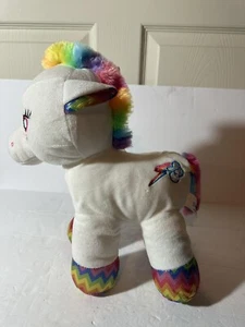Hug Fun 15" White And Rainbow Plush Stuffed Animal Toy - Picture 1 of 12