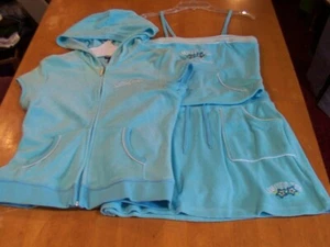Limited Too Girls Terry Cloth Set - Zip Up Hoodie, Tank Top & Skort-Sz. L(14) - Picture 1 of 4