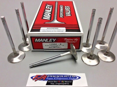 Manley 11552-8 2.055" Small Block Chevy +.200" Race Flo Intake Valves Set Of 8 - Image 1 of 4