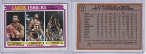 1981-82 Topps Basketball Card # 55 Los Angeles Lakers Team Leaders Abdul-Jabbar - Picture 1 of 1