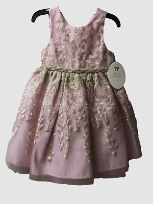 NWT  American Princess Pink Embroidered Tulle Party Dress Girls Sz 6 - Image 1 of 4