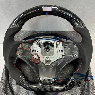 Fit for BMW M3 328i 335i 135i E90 E92 with LED Carbon Fiber Steering Wheel - Image 1 of 4