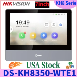 Hikvision DS-KH8350-WTE1 7" PoE WiFi KH8 Series Indoor Station Monitor Intercom - Imagen 1 de 13