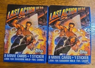 2 -Last Action Hero Trading Cards Two Wax Packs. Factory Sealed, 1993, Topps - Image 1 of 3