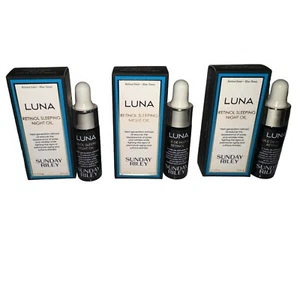 Sunday Riley Luna Sleeping Night Oil Retinol Blue Tansy .17 oz /5ml x 3 - Picture 1 of 5