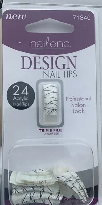 PUNTAS DE UÑAS DISEÑO UÑAS ASPECTO SALÓN PROFESIONAL, 24 UÑAS 71340 (2 paquetes) Foto 1 de 2