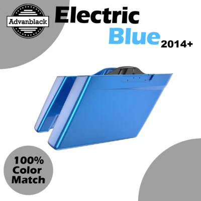 Parte inferior de alforja extendida azul eléctrico sin recortes 14+ Harley Street Road Glide Foto 1 de 4