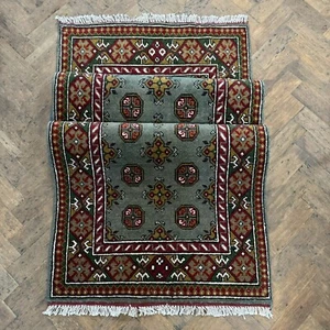 Handmade Afghan Aqcha Rug 100% Wool - Picture 1 of 5