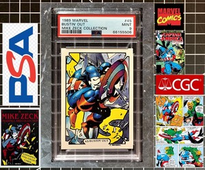 1989 Marvel Comic Images Mike Zeck - PSA 9 MINT - #45 Captain America - TOPS