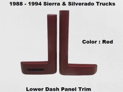 15590571 15590572 88 a 94 C1500 Camionetas Chevy GMC paneles de tablero inferiores embellecedores rojos Foto 1 de 4
