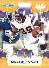 2008 Score Super Bowl XLIII Gold Vikings Football Card #173 Chester Taylor