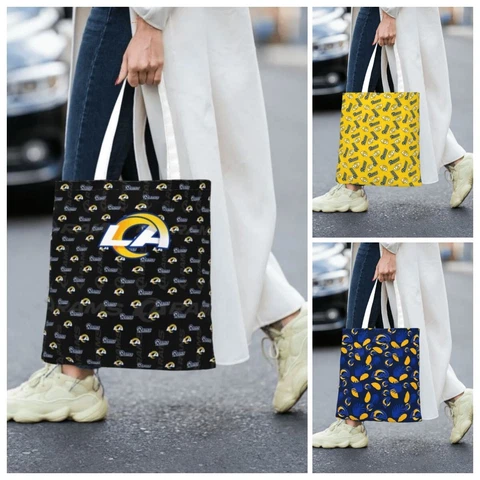 St. Louis Rams Women's Canvas Shopping Bag Printed Handbag Men's Totes,fans Gift Cover