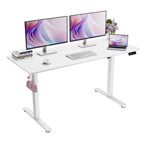 Ergomaker Electric Standing Desk Adjustable Motorised Sit Stand 140cm White - Picture 1 of 7