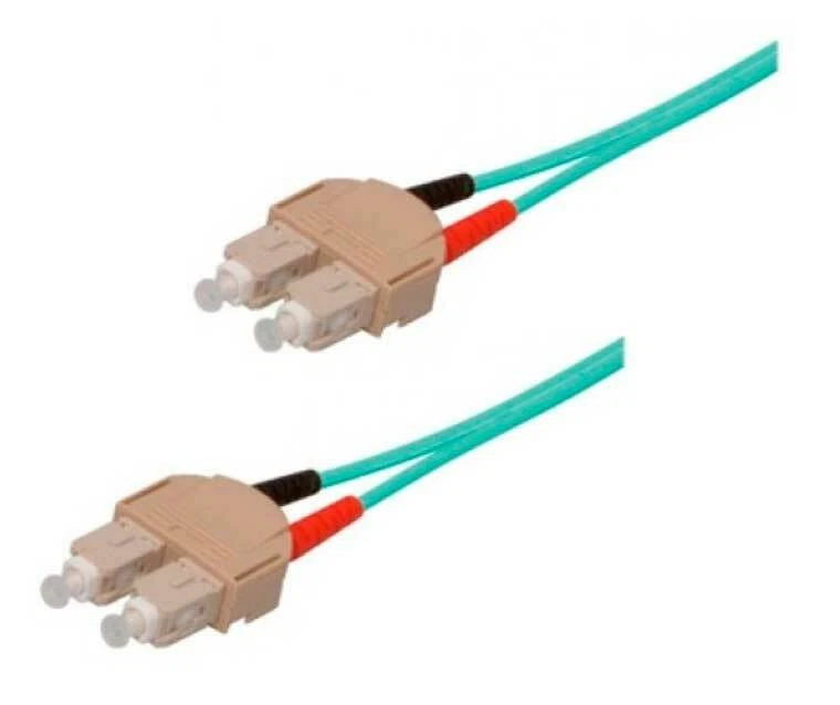 TECLINE LWL Patchkabel SC SC Duplex Jumper OM3 Faser multimode Glasfaserkabel 1m - 30m