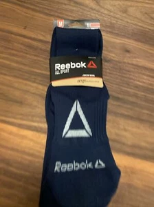 Reebok All Sport Men Socks-Navy Blue- Moisture Wicking Size M Women 5-10 Y 4-8 - Picture 1 of 7