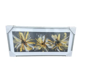 John Lewis Lili Verde - Ocre Enmarcado Floral Estampado y Montaje, 48,5 × 103,5 cm - Imagen 1 de 3