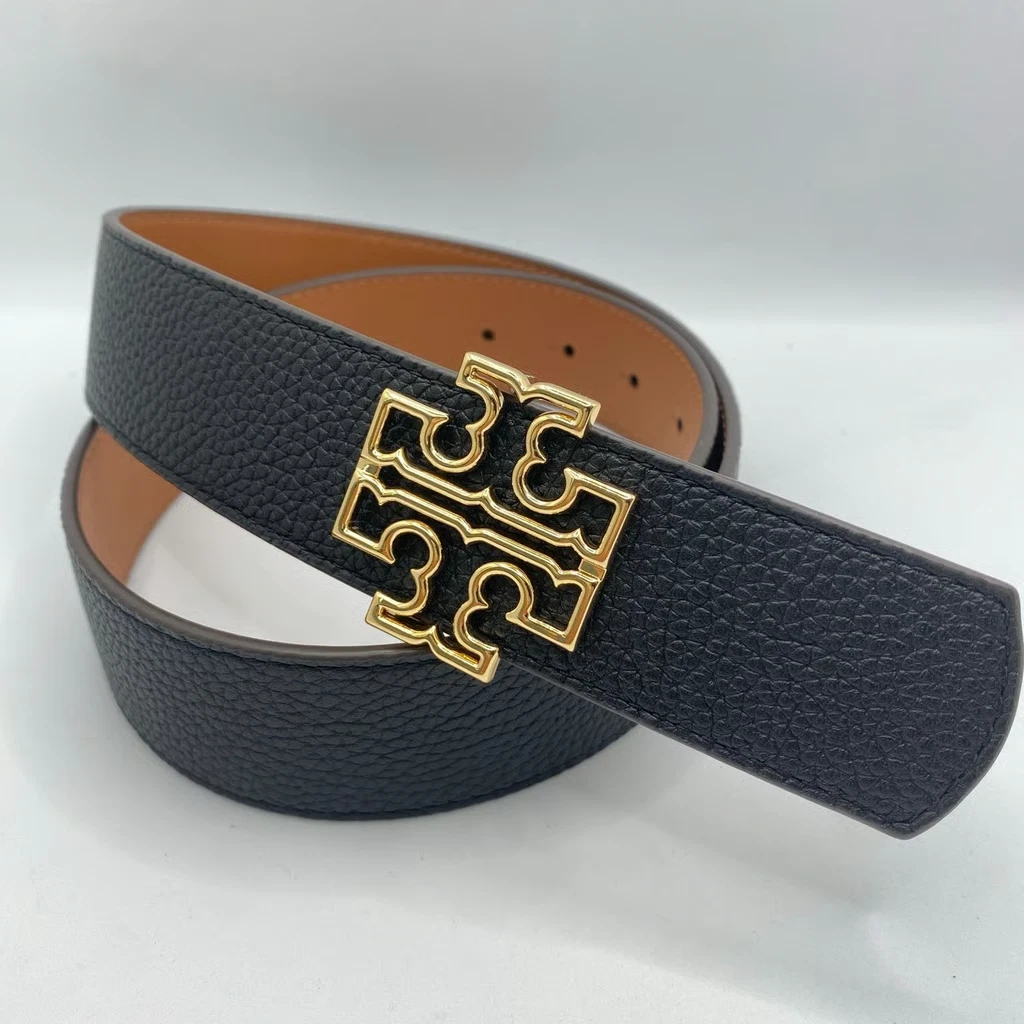 Tory Burch 黒レザーベルト　美品 Tory Burch Reversible Leather Logo Belt | Bloomingdale's