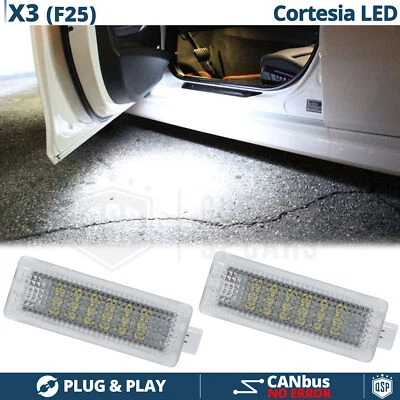 Luci di CORTESIA FULL LED PER Bmw X3 F25 PLACCHETTE Complete CANBUS 6.500K 18LED - Immagine 1 di 4