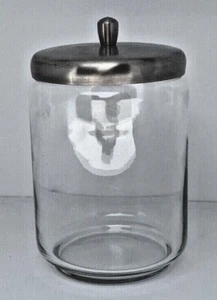 Glass Jar with Lid  5" x 3.5" Kitchen Bathroom Storage Display - Picture 1 of 4