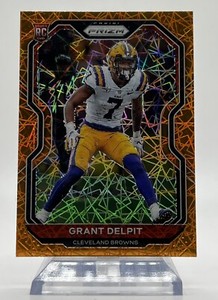 GRANT DELPIT 2020 Panini Prizm #318 Orange Lazer Prizm RC Rookie Card Browns 🔥