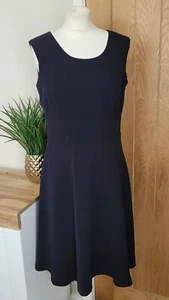 HOBBS Navy Sleeveless Dress Midi Work/Office Formal ~ Size 12 Vgc - Picture 1 of 15