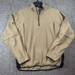 Ping Convertible Jacket Mens Windbreaker 1/4 Zip Removable Sleeves Brown Sz M - Picture 1 of 9