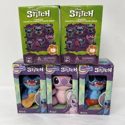 Basic Fun Micro Teenies Disney Stitch Set of 3 Mini Plush Toys & 2 Mystery Boxes - Image 1 of 4