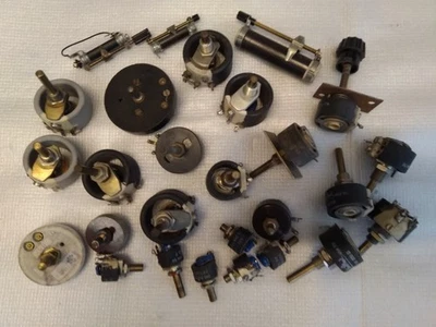 25 alte Draht-Potentiometer / Regler , ab 20er Jahre ,  Radiotechnik/Funktechnik - Bild 1 von 4