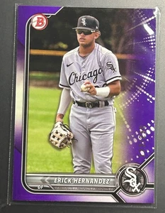 ERICK HERNANDEZ 2022 BOWMAN DRAFT PURPLE SP /250 - Picture 1 of 1