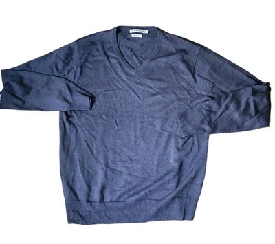 Suéter Peter Millar Preppy Old Money Para Hombre Pequeño Cuello en V Seda Algodón Cachemira Foto 1 de 4