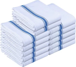 Blue Dish Towels [12 Pack - 15 x 25 Inches] 100% Ring Spun Cotton Highly Abso... - Bild 1 von 7